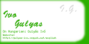 ivo gulyas business card